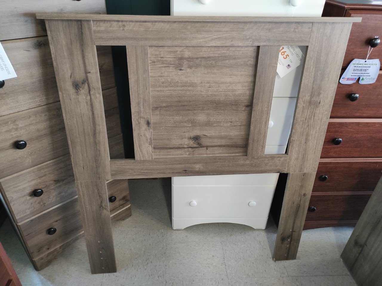 WEATHERED GRAY TWIN SIZE HEADBOARD Roth & Brader Furniture