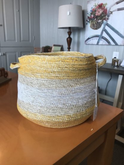 Yellow And White Basket