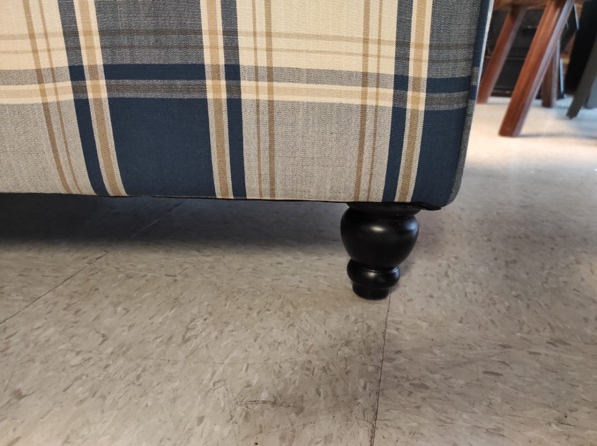 Blue Plaid Recliner Roth & Brader Furniture