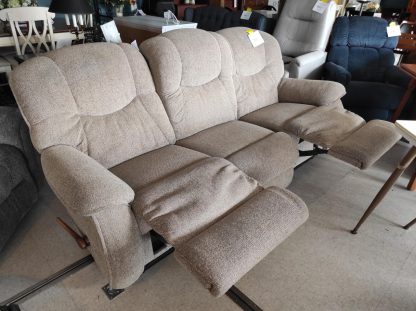 La Z Boy Beige Double Reclining Sofa - Image 2