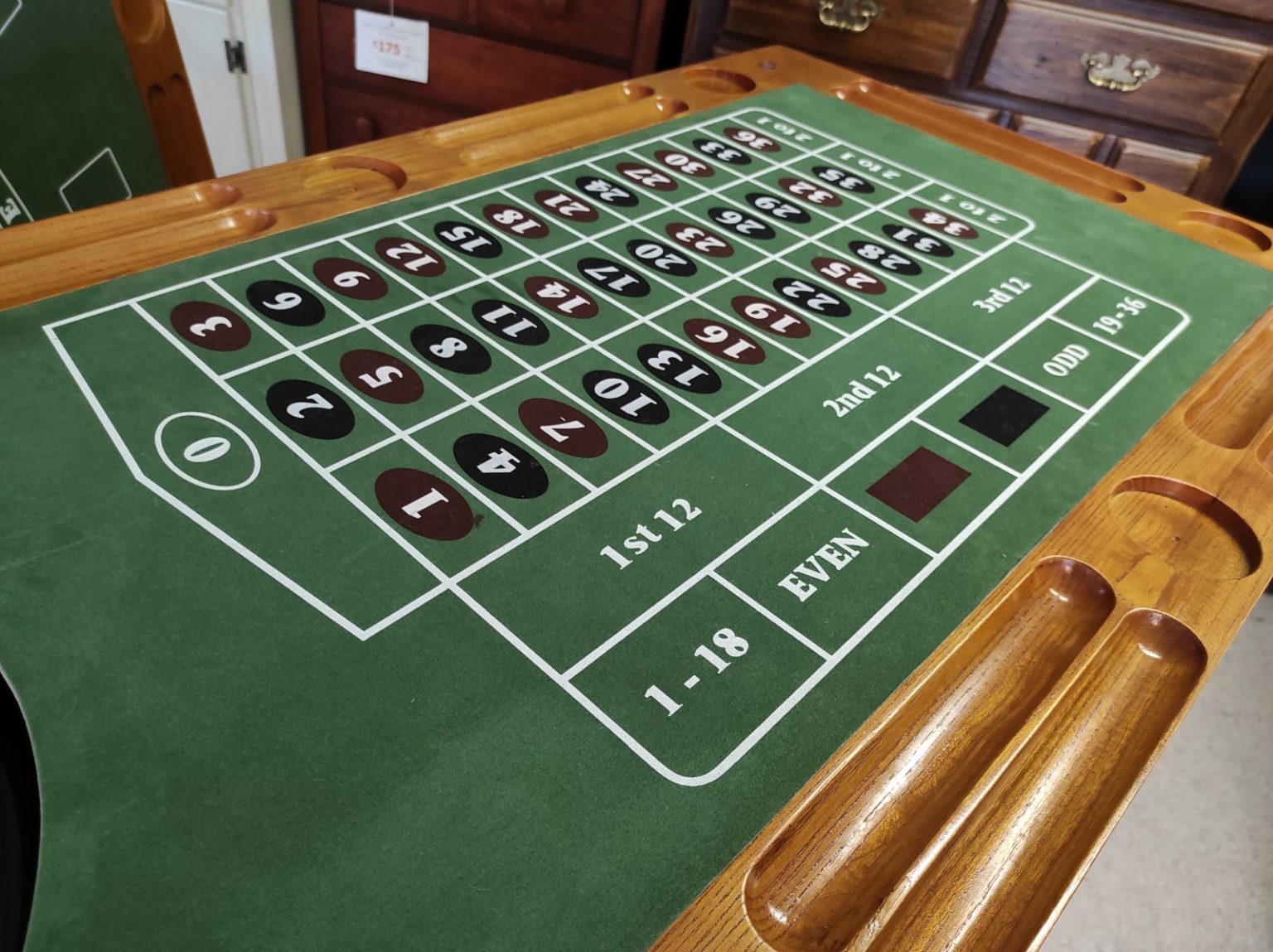 OAK CASINO GAMES TABLE WITH BAR Roth & Brader Furniture