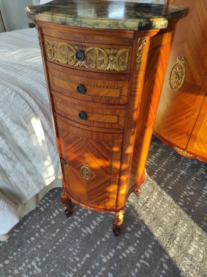 Full Size Inlay Mahogany Bedroom Suite - Image 5