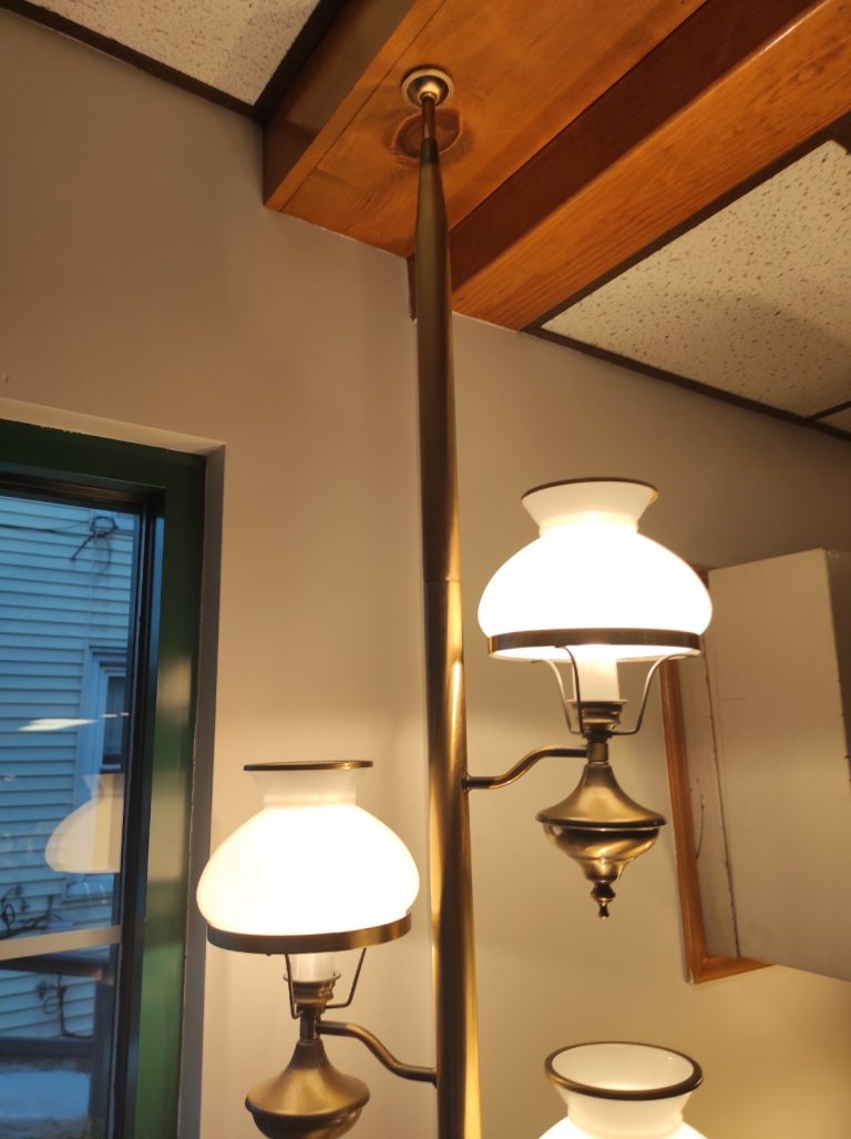 Midcentury Modern Spring Loaded Pole Lamp Roth & Brader Furniture