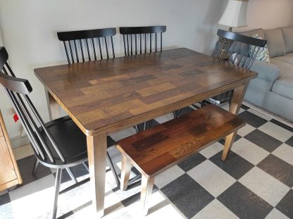 Farmhouse Style Table With Bench & Chairs
