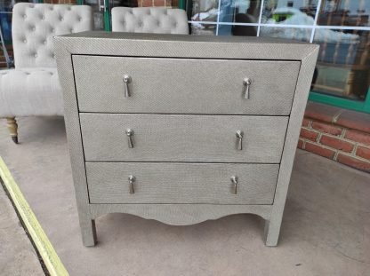 Small Scale Textured Gold Tone Chest