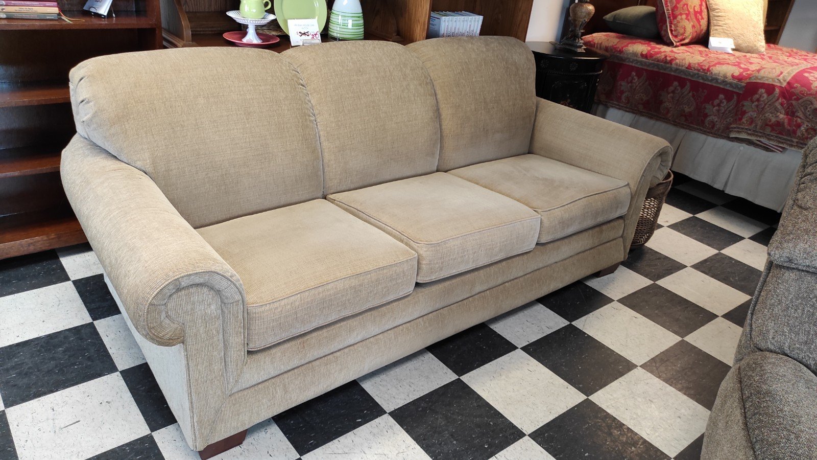 Tan LaZBoy Queen Size Sofa Bed Roth & Brader Furniture