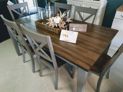 Farmhouse Gray Plank Table & Chairs - Image 3
