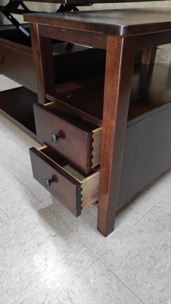 Narrow Cherry Finish Storage End Table Roth & Brader Furniture