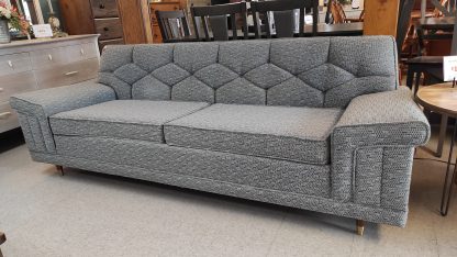 Pristine 1963 Midcentury Modern Gray Sofa & Chair - Image 8