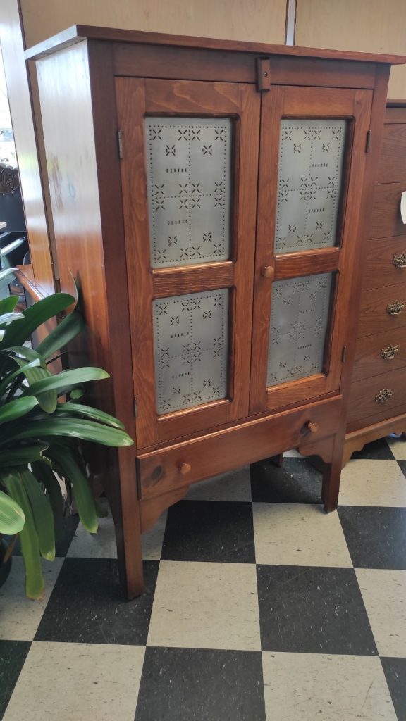 Pine Pie Safe W/ Punched Tin Doors Roth & Brader Furniture