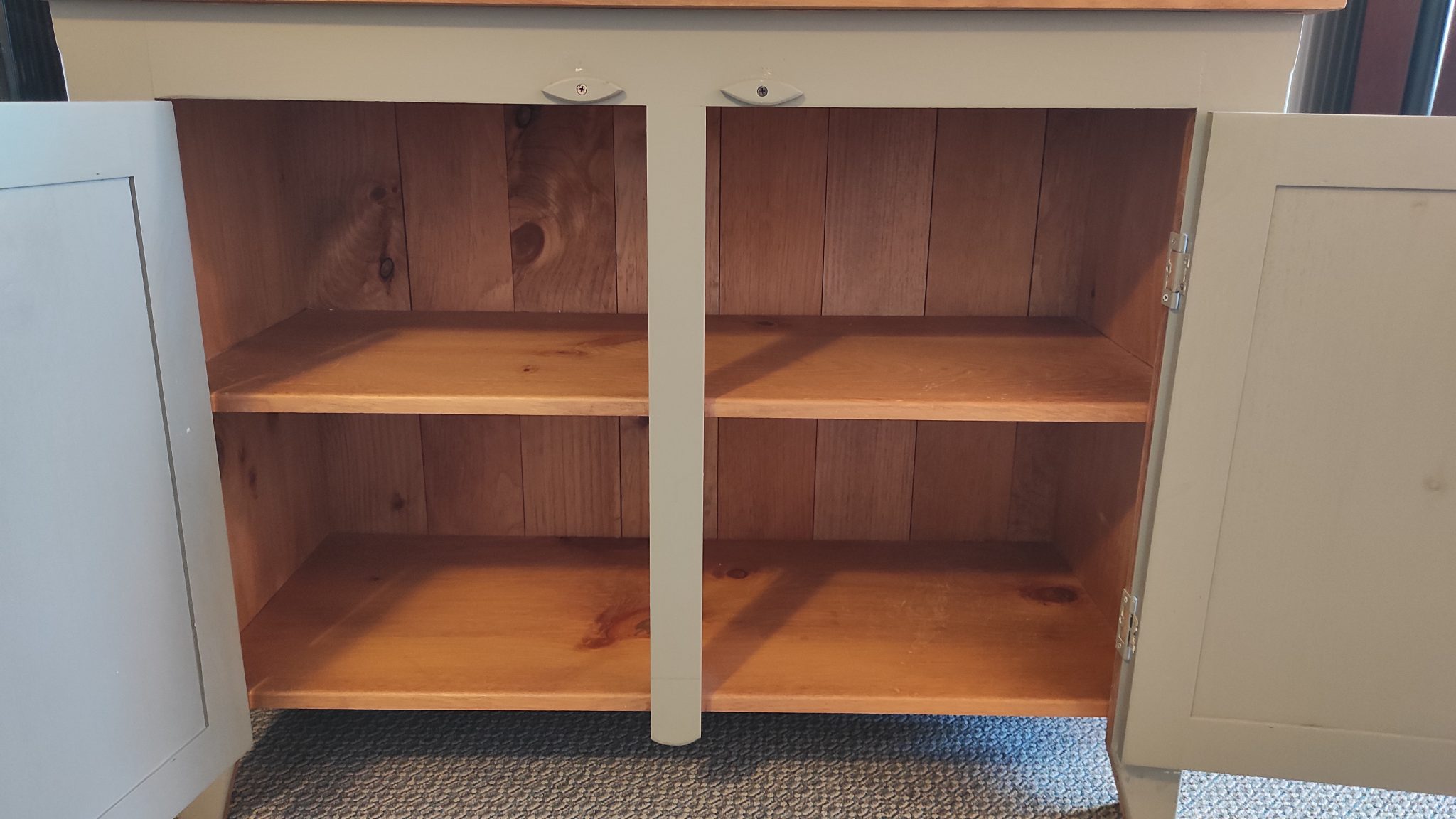 Sage Green Farmhouse Hutch Roth & Brader Furniture