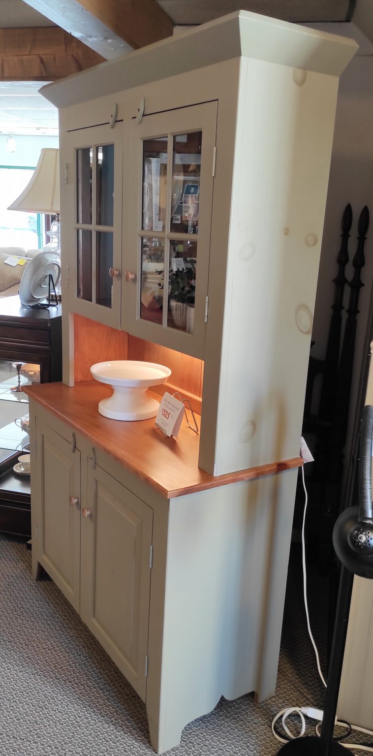 Sage Green Farmhouse Hutch Roth & Brader Furniture