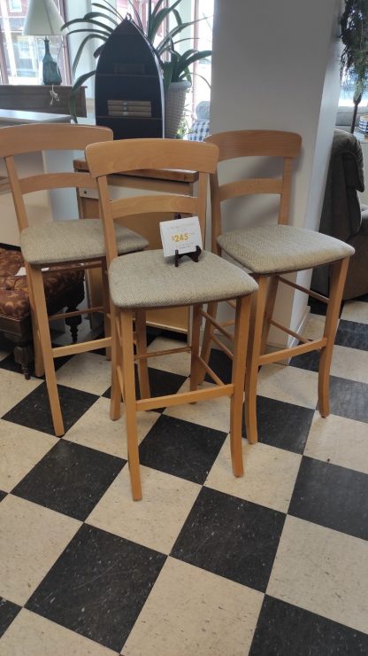 3 Natural Color 30" Bar Stools