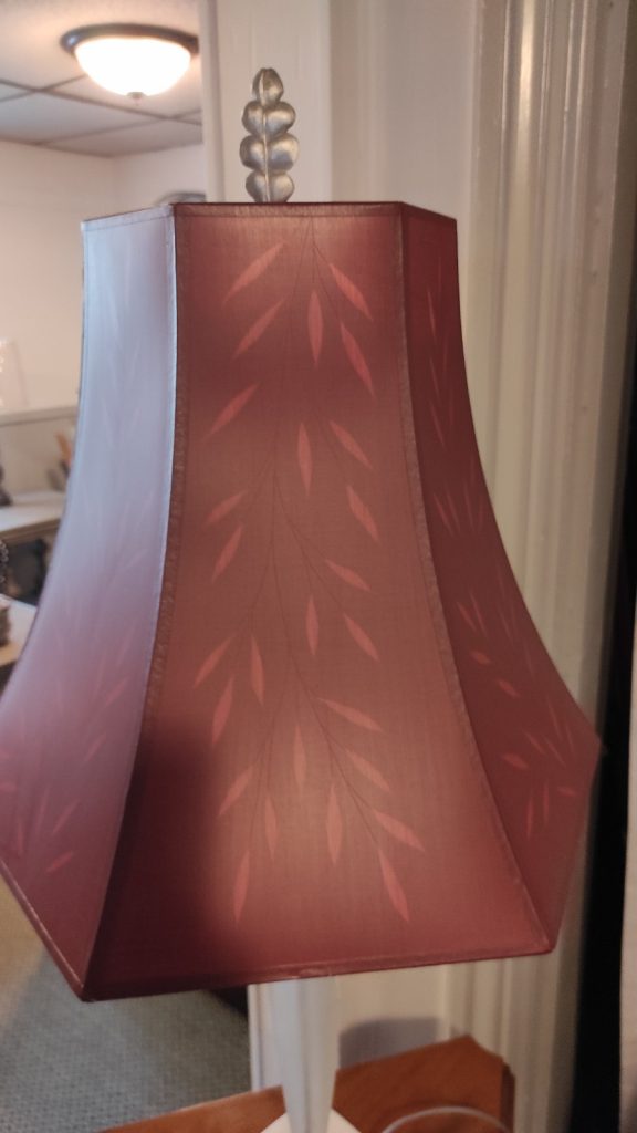 Burgundy Shade Lamp Roth & Brader Furniture