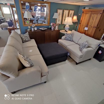 New! Grassland Beige Sofa, Loveseat & Ottoman Set