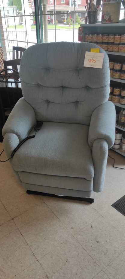 Blue Lift Chair By La-Z-Boy W/ Pocket - Image 3
