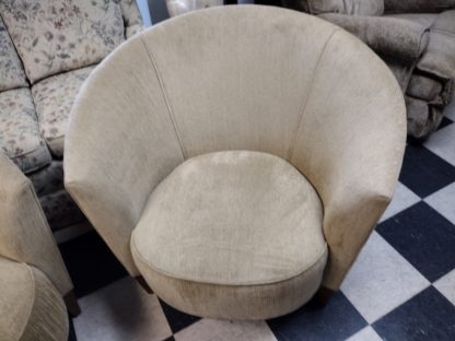 Khaki Barrel Back Accent Chair - Image 2