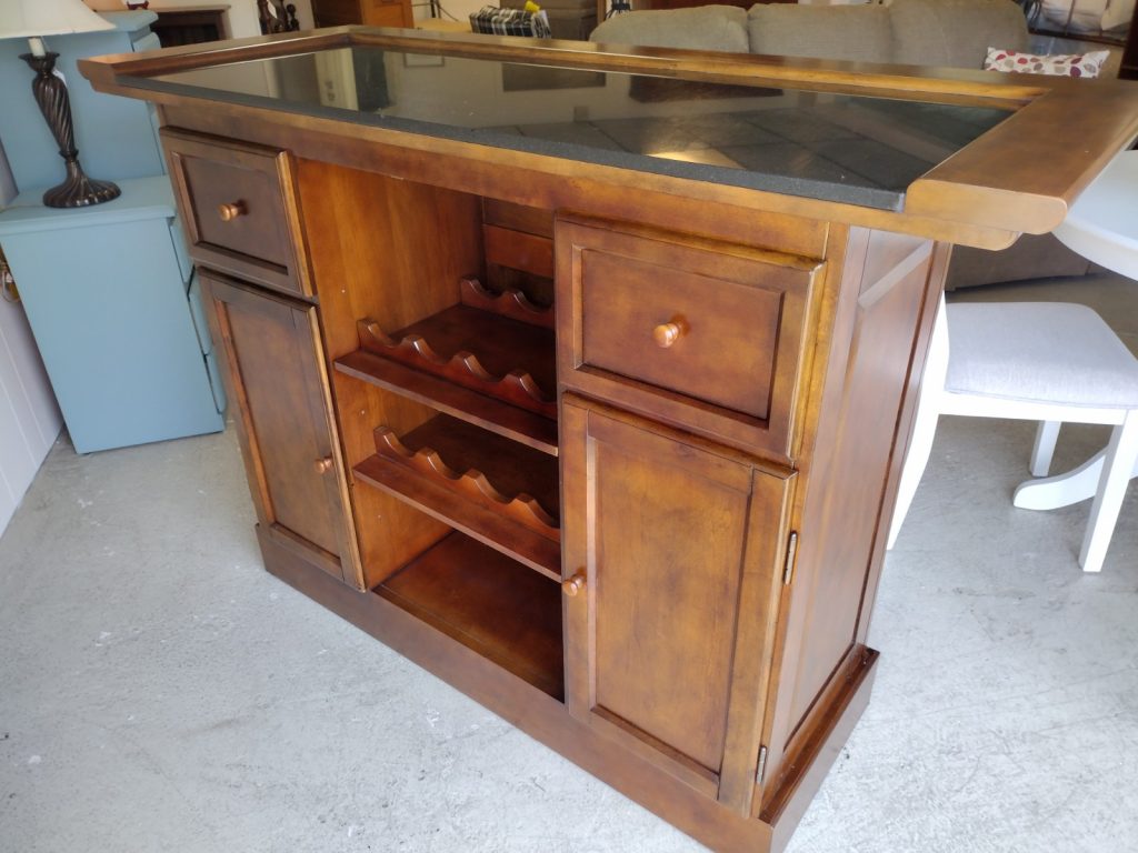 Cherry Bar W/ Granite Top Roth & Brader Furniture