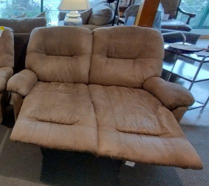 Beige Reclining Loveseat By Best Chair