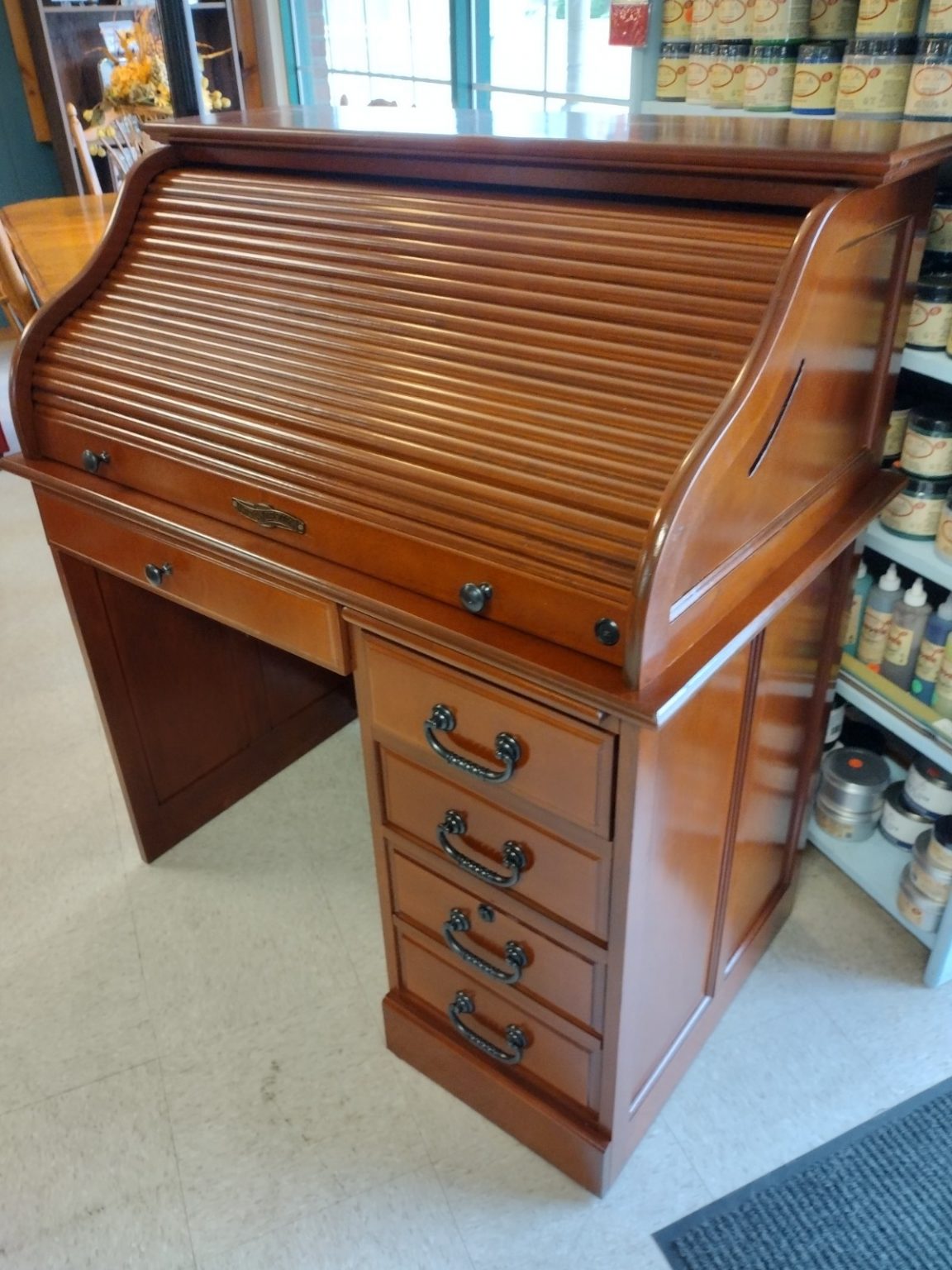 AMERICAN LIFESTYLE CHERRY ROLLTOP DESK
