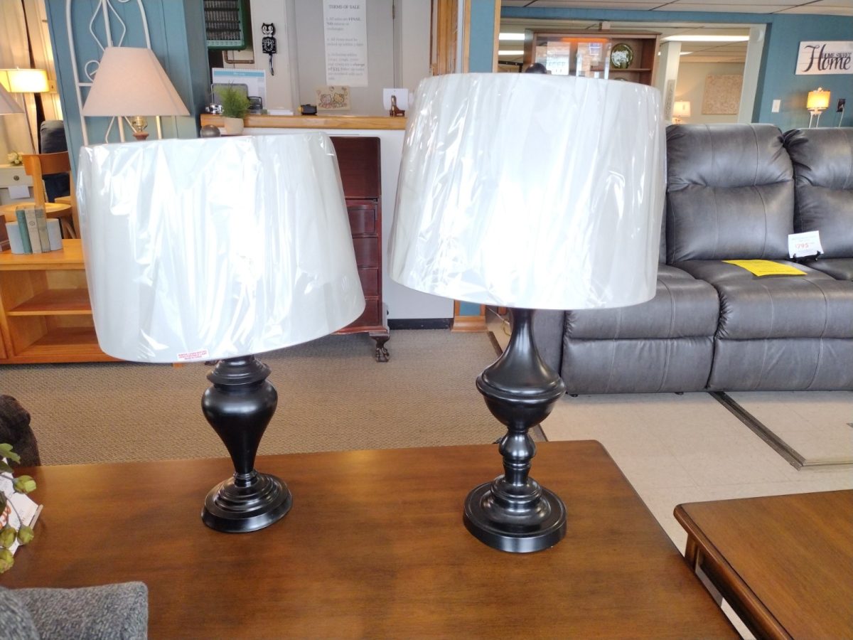 Black Lamp Set NonMatching Roth & Brader Furniture