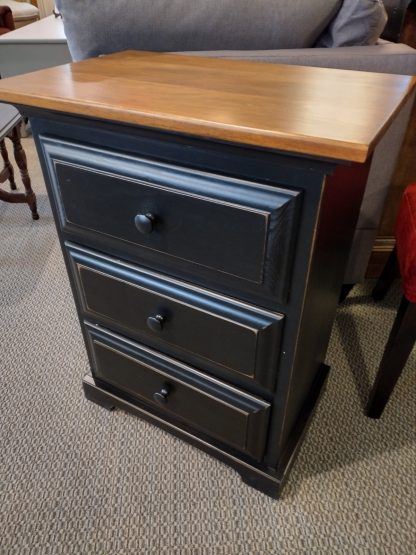 Real Wood 3 Drawer Nightstand - Image 2