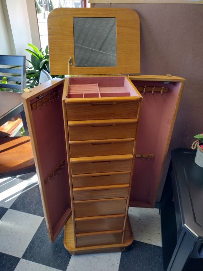 Oak Jewelry Cabinet - Image 2