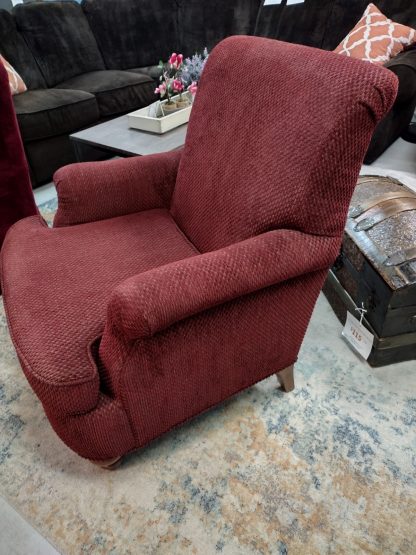 Burgundy Flexsteel Upholstered Chair - Image 2