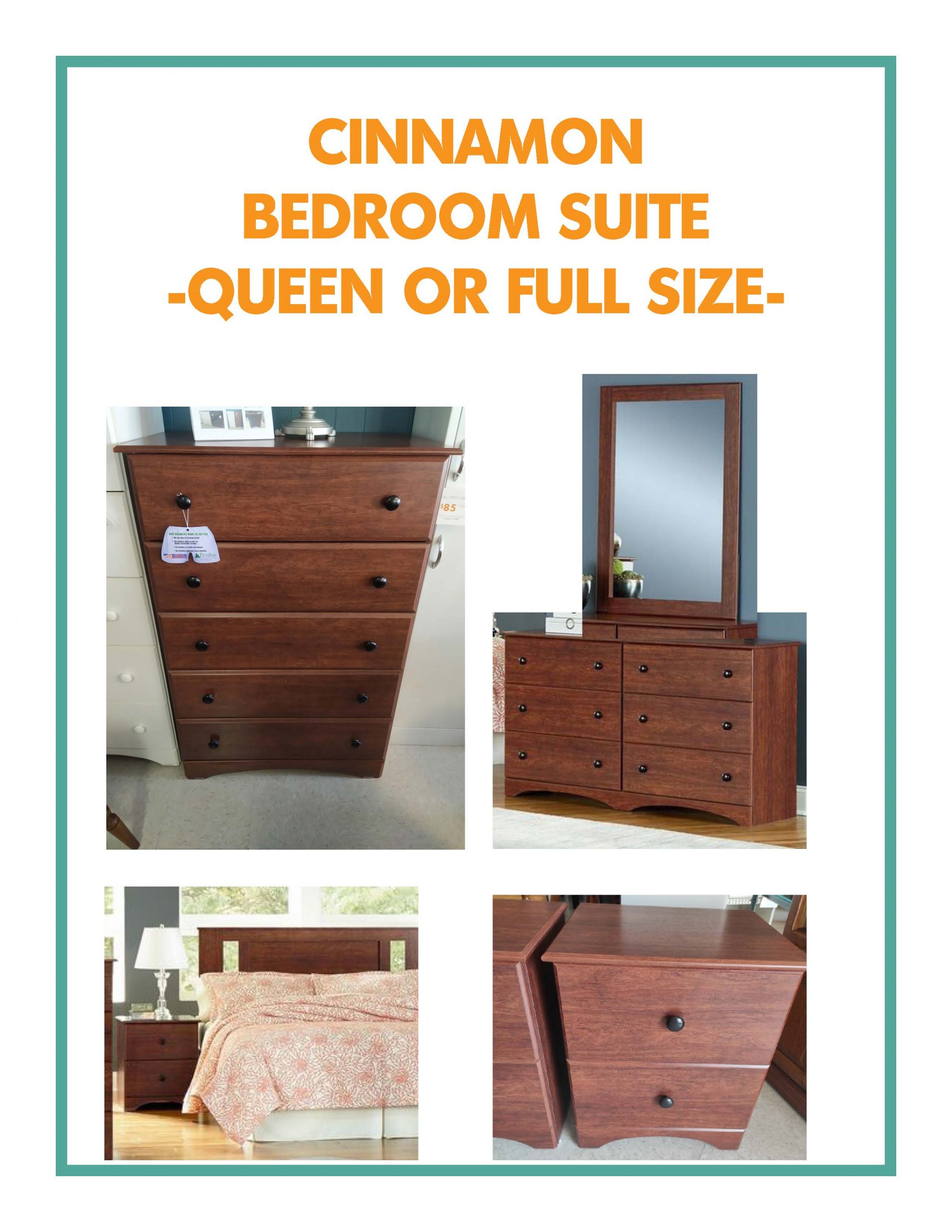 Cinnamon Bedroom Suite: Full Or Queen