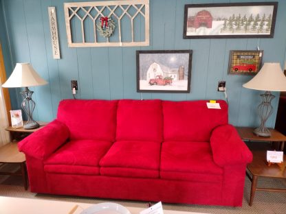 Cherry Red Queen Size Sofabed W/ New Bed - Image 5