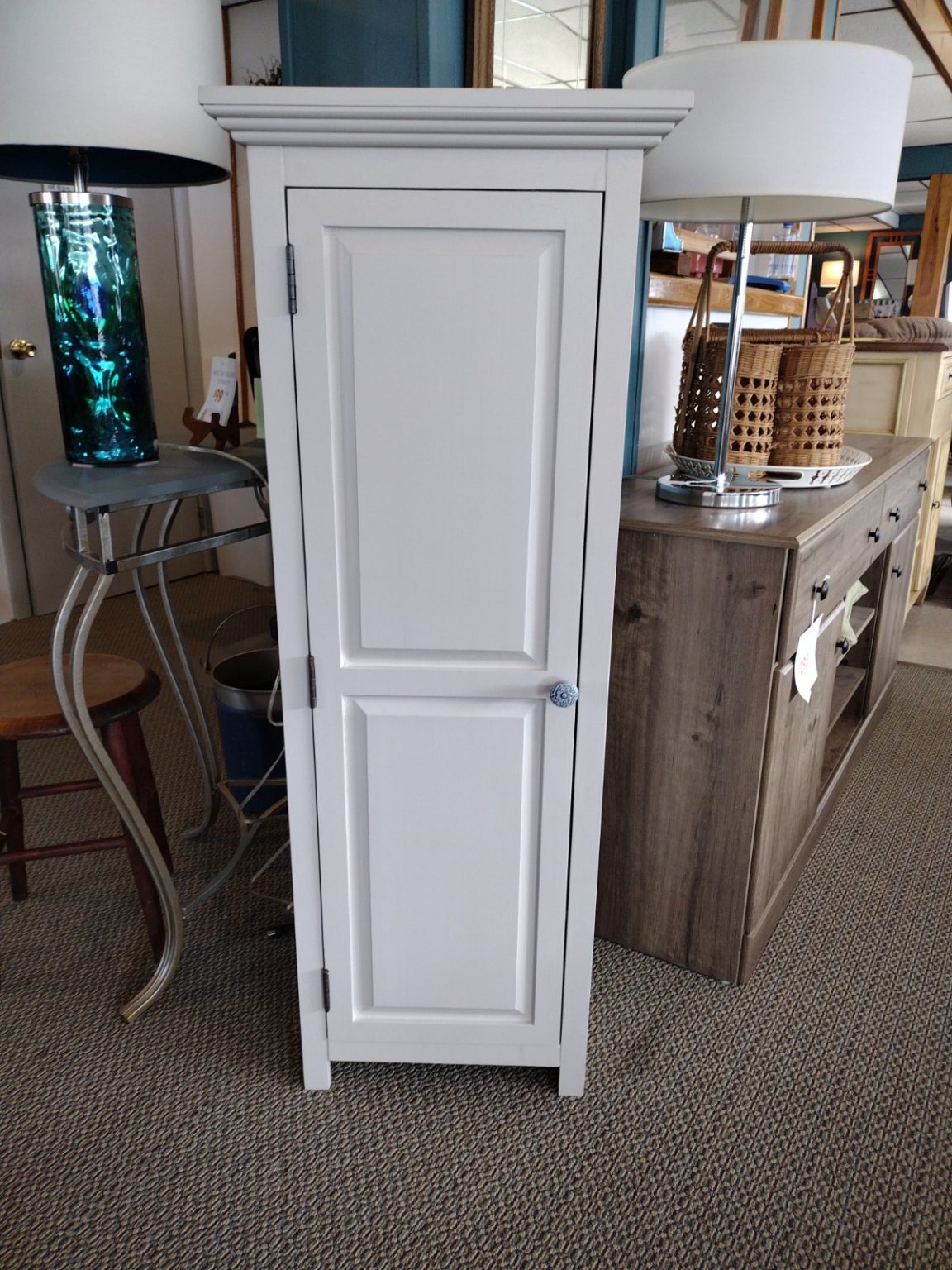 Light Gray Narrow Storage Roth & Brader Furniture