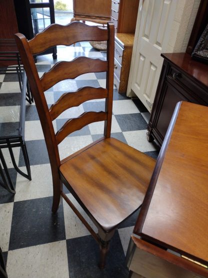 Wooden Dropleaf Table W/ 2 Chairs: 42Lx26W - Image 2