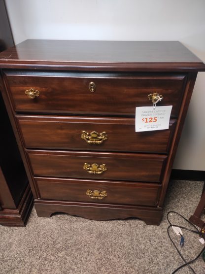 Dark Pine Chest Of Drawers