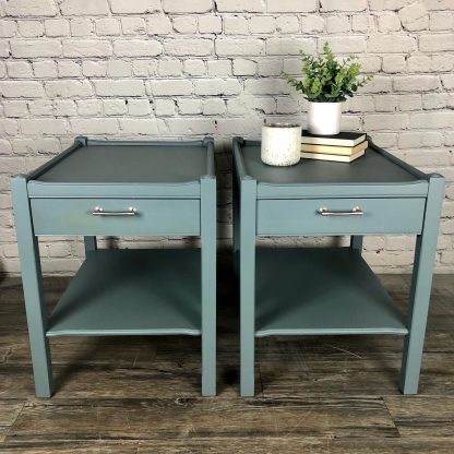 Stormy Seas Blue End Table Set