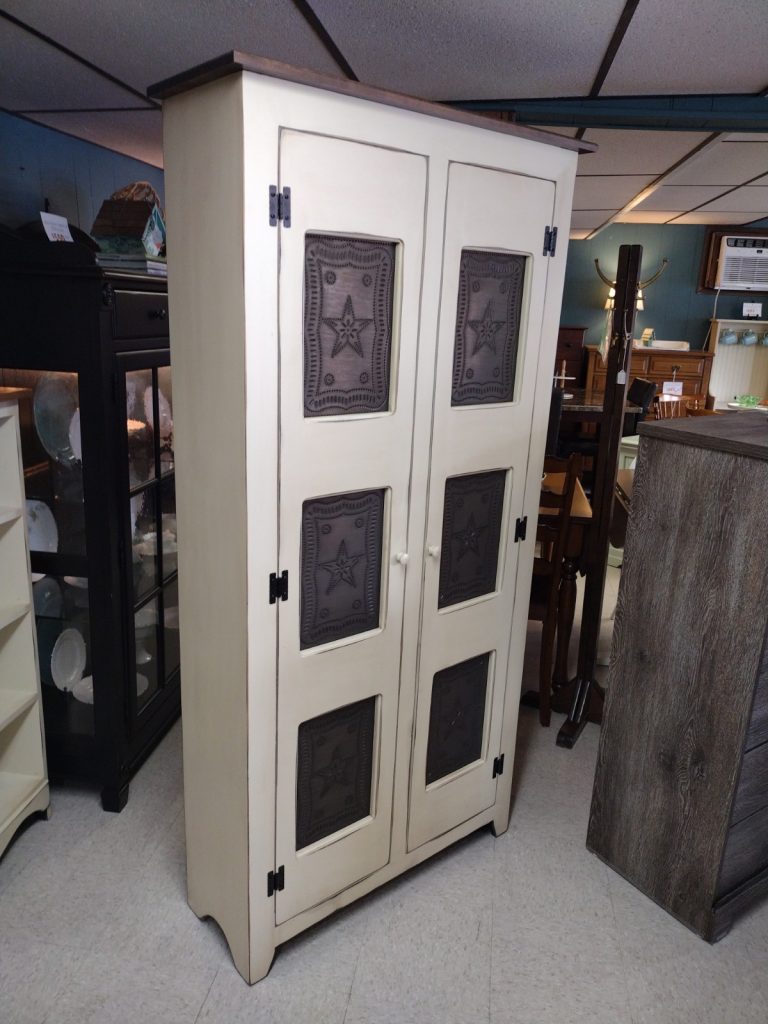 Tall Antique White Pantry Roth & Brader Furniture