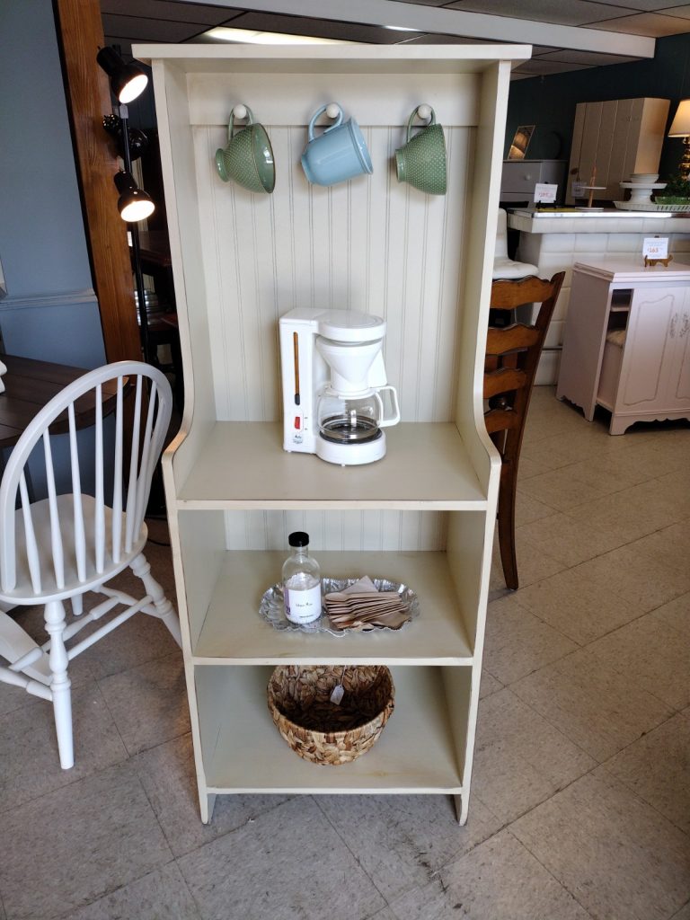 Antique White Coffee Bar Roth & Brader Furniture