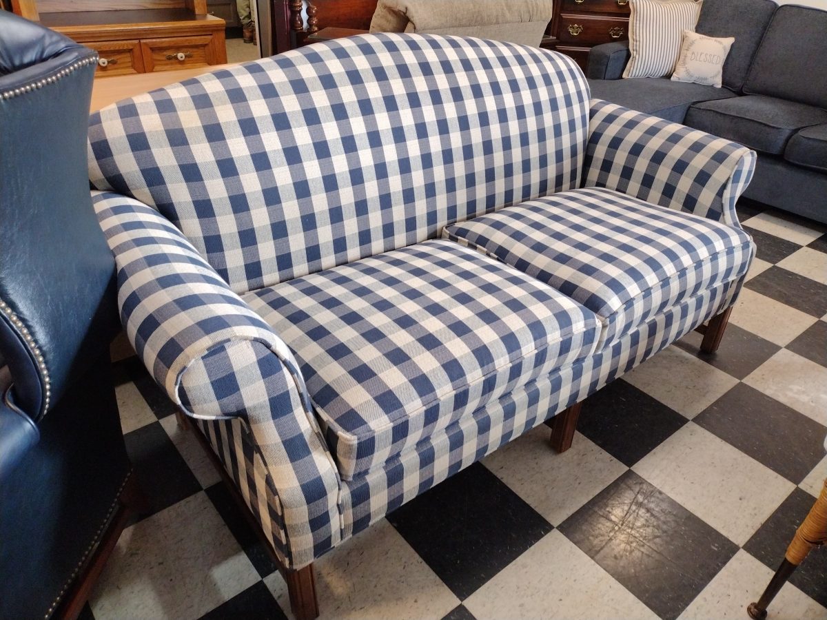 Blue Plaid Sofa By Lancer Roth & Brader Furniture