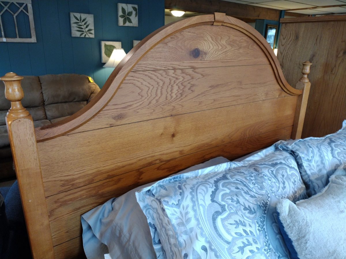 Honey Pine Queen Headboard & Rails Roth & Brader Furniture