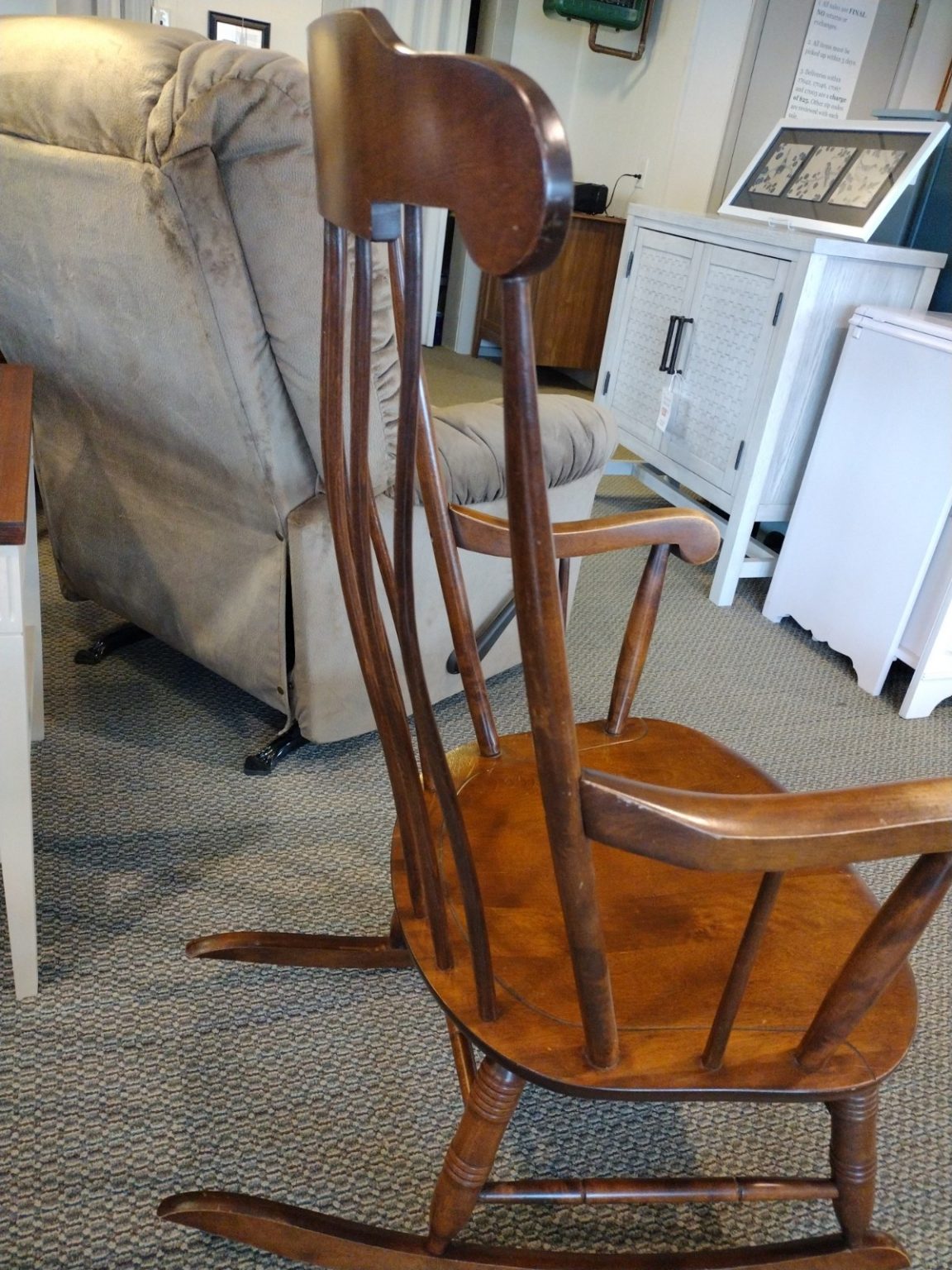 Walnut Rocking Chair By Nichols & Stone Roth & Brader Furniture