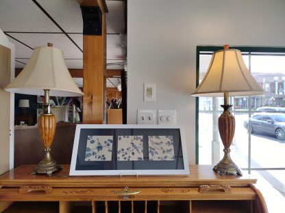 Pair Of Brown/Bronze Lamps