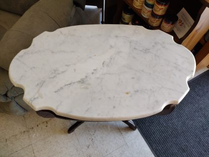 Mahogany Marble Accent Table: 29X17Dx29H - Image 3