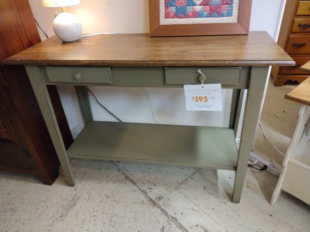 Sage Green Sofa Table Roth & Brader Furniture