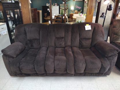 Chocolate Brown Double Reclining Sofa - Image 3