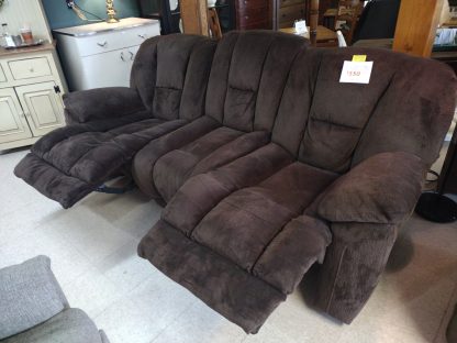 Chocolate Brown Double Reclining Sofa