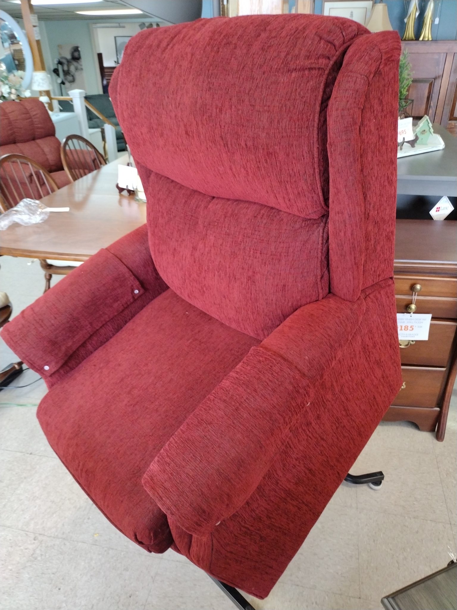 Burgundy Color Flexsteel Lift Chair Roth & Brader Furniture