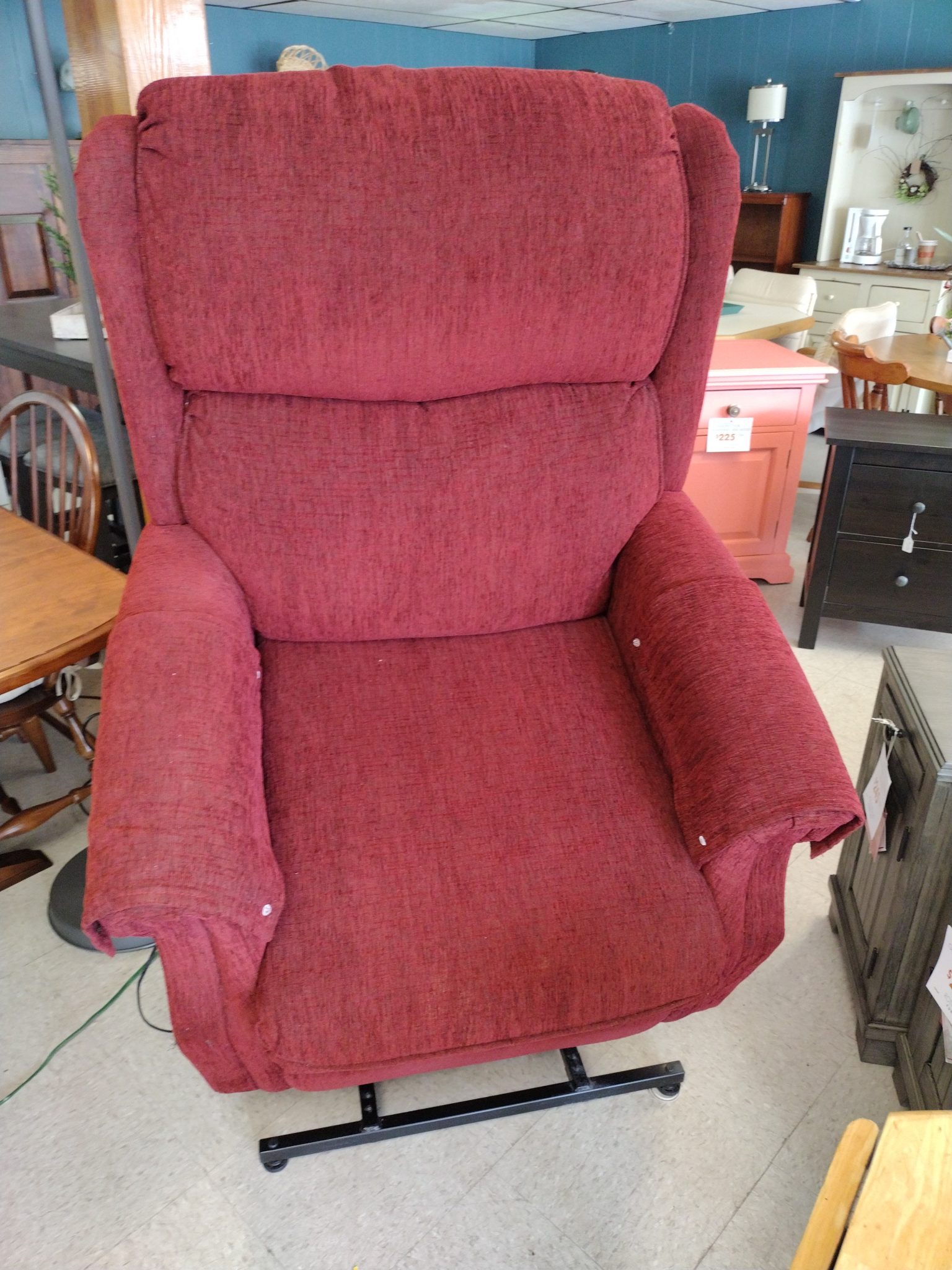 Burgundy Color Flexsteel Lift Chair Roth & Brader Furniture