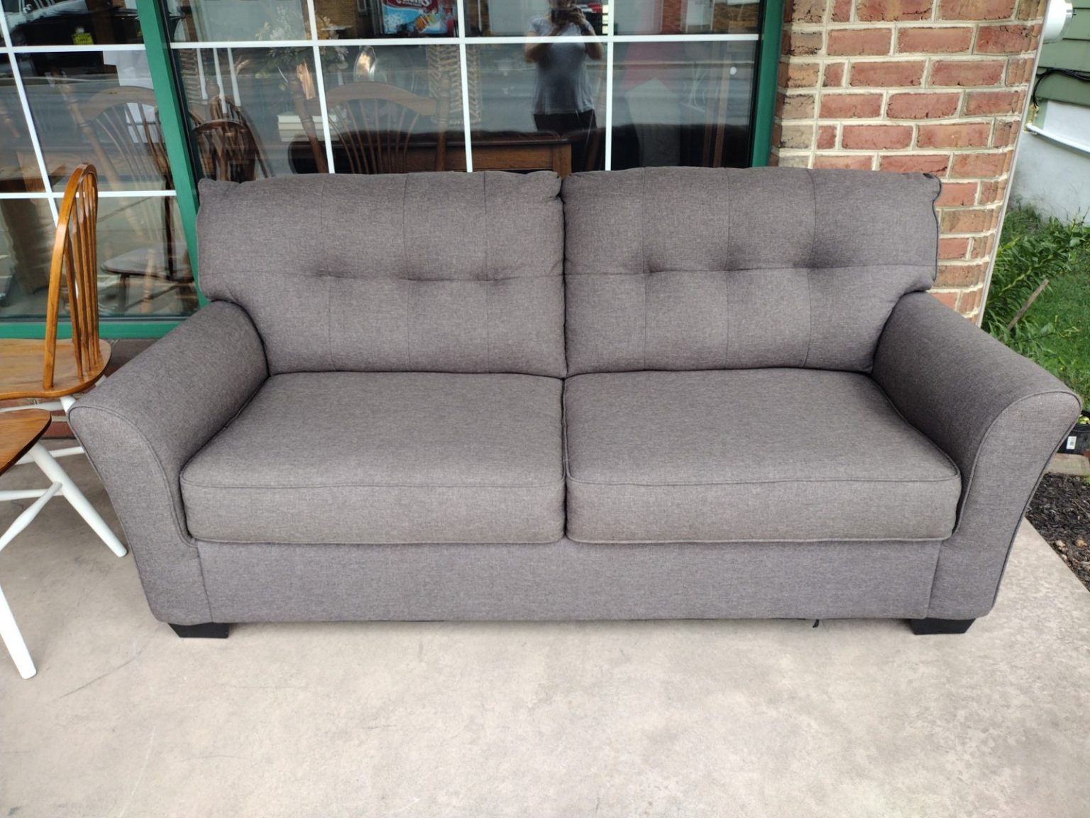 Charcoal Gray Contemporary Sofa 80"L Roth & Brader Furniture