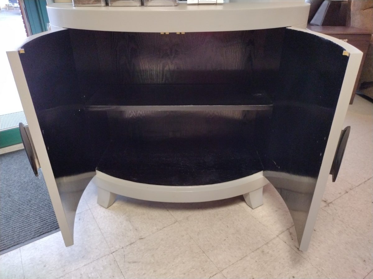 Gray Half Moon Console Roth & Brader Furniture
