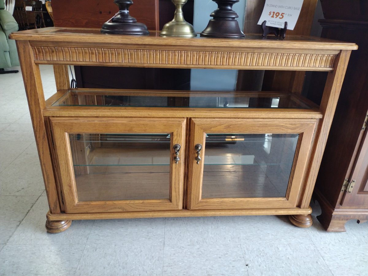 TV Stand with Curio Base Roth & Brader Furniture