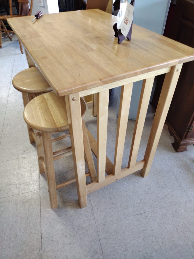 Small Scale Pub Table and 2 Stools Roth & Brader Furniture
